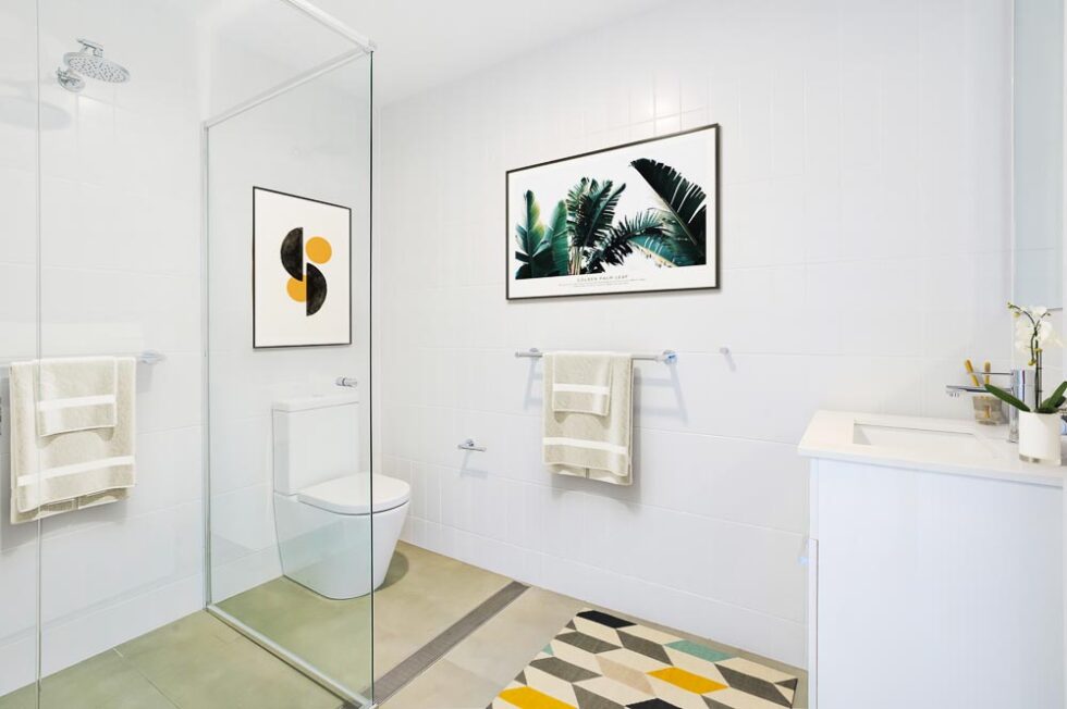 Bathroom of display furnished unit
