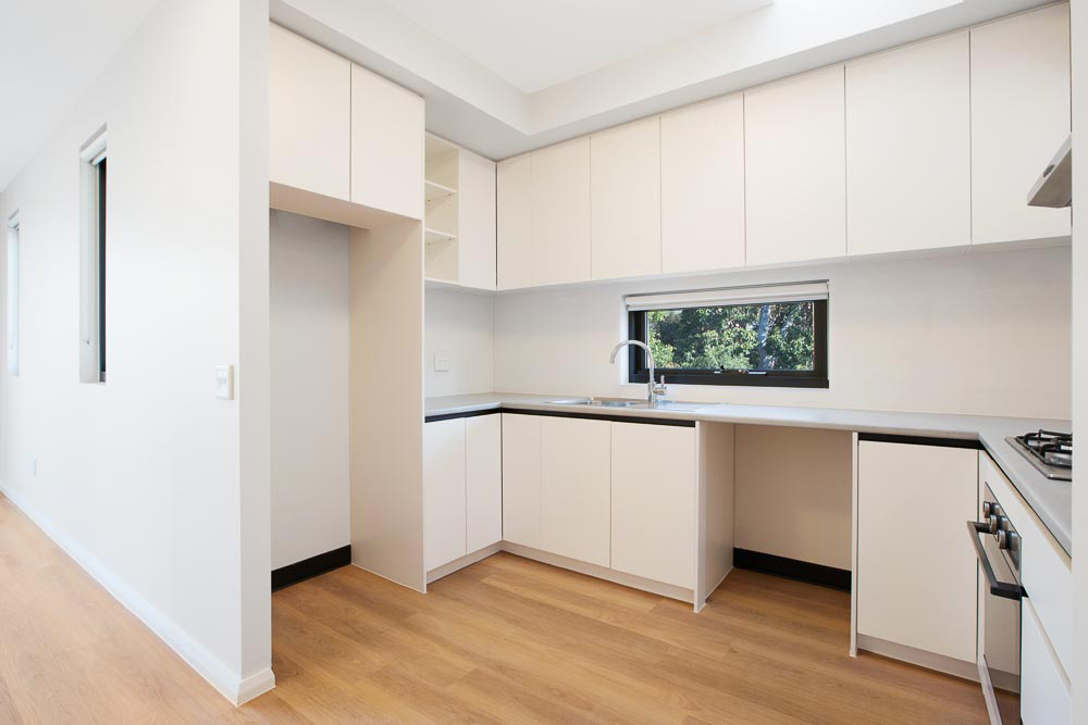 View of kitchen in an unfurnished unit