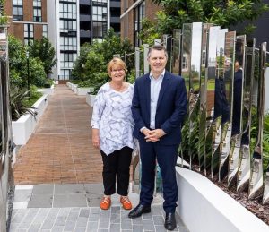 Board member Annette Gallard with MP Jason Clare