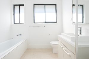 bathroom in larger single level home