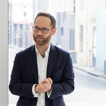 SGCH CEO Scott Langford giving a presentation